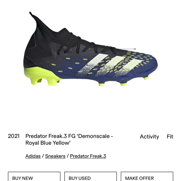 Brand new in the box with tags! Adidas predator freak .3FG J size 4 youth cleats - Picture 3 of 9